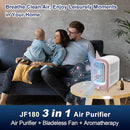 Jafanda Air Purifier for Home Bedroom 780sq ft, HEPA & Activated Carbon, Air Cleaner with Fragrance Sponge & Nightlight for Smoke, Allergies, Dust, Odor, VOC, Pet Dander, Pollen, Office, Desktop, Pink by TinyTreasures Baby Boutique