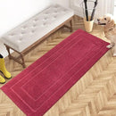 PURRUGS Dirt Trapping Door Mat 24" x 59", Non-Slip/Skid Machine Washable Entryway Rug, Dog Doormat, Super Absorbent Welcome Mat for Muddy Wet Shoes and Paws, Burgundy Red by CozyNest Decor
