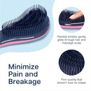 Crave Naturals Glide Thru Hair Brush - Detangler Brush for Curly, Straight, Wet or Dry Hair - Gentle Detangling Brushes for Adults, Kids, Toddlers - Hair Accessories for Women, 7.5x3 - Pink by TinyTreasures Baby Boutique