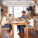 Codi Dining Chair Cushions 4 Pack, Thick Chairs Pads for Indoor Kitchen Room - Washable, Non-Slip Seat Cushion with Ties, 16.5"x16.5"x 3.5", Set of 4, Beige by CozyNest Decor