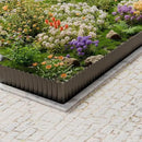 SnugNiture Corrugated Metal Garden Edging,8" x 20' Sturdy Lawn Edging Border,Landscape Edging Border for Lawn, Flower Bed,Garden and Yard(Black) by GreenHaven Gardens