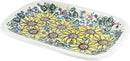 Blue Rose Polish Pottery Sunflower Maze Small Rectangular Serving Platter by CozyNest Decor