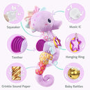 LIGHTDESIRE Baby Toys Musical Seahorse,Infant Stuffed Animals Toy with Crinkle & Rattles,Soft Sensory Toy with Textures,Newborn Toys for Baby Girls Boys 0 3 6 12 Months(Purple) by TinyTreasures Baby Boutique