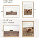 12x16 Picture Frame Natural Solid Oak Photo Frames with 8.5x11 Removable Mat Wall Hanging Large Handcrafted Frame with HD Plexiglass Wall and Tabletop Display Large Poster Frame by CozyNest Decor