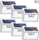 Peasur Solar Lights Outdoor Waterproof, 6Pack 140LED Bright Motion Sensor Security Lights 3 Modes, Solar Powered Fence Wall Light for Garden Yard Outside(Cool White) by GreenHaven Gardens