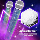 Sanwuta Fake Microphone Prop Sparkly Bling Rhinestones Plastic Play Microphone Pretend Glitter Bedazzled Mic for Cosplay Party Costume(Gradient) by TinyTreasures Baby Boutique