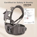 SUNVENO 3 in 1 Ergonomic Baby Carrier with Hip Seat for Newborns and Toddlers, Supports 20 lbs and Up, Waist and Back Relief with Large Weight Capacity for All Season Use, Grey by TinyTreasures Baby Boutique