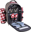 apollo walker Picnic Backpack Bag with Cooler Compartment, Detachable Bottle/Wine Holder, Fleece Blanket, Plates and Cutlery Set (2 Person, Gray) by GreenHaven Gardens