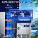 Commercial Ice Maker Machine, 110Lbs/24H, 30Lbs Storage, 36Pcs Clear Ice Cubes in 10-15Mins, Stainless Steel Under Counter or Freestanding Ice Machine - 2 Water Inlet Modes, for Home Party Office by CozyNest Decor
