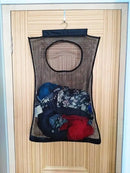 ALYER Breathable Mesh Laundry Hamper,Foldable Hanging Closet Storage Basket,Portable Space Saving Dirty Clothes Bag (Black) by CozyNest Decor