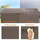 100 Gallon Outdoor Storage Box – Waterproof Deck Box for Garden & Patio,Light Brown by GreenHaven Gardens