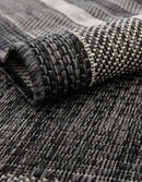 Unique Loom Outdoor Border Collection Area Rug - Soft Border (6' 1" Square Black/Ivory) by GreenHaven Gardens