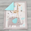 Wowelife Elephant Crib Bedding Set Gray, Premium 3-Piece Baby Bedding Set Elephant, Safari Newborn& Infant Nursery Bedding Set for Baby Boy, Gray by TinyTreasures Baby Boutique