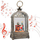 Christmas Snow Globes Lantern,Musical Snow Globe,Christmas Decorations Indoor for Home,Battery Or USB Powered,with 6 Hour Timer,Christmas Lantern for Festival Decoration,Santa Claus by CozyNest Decor