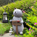 Cat Garden Statue with Solar Lantern: Cat Outdoor Figurine Decorations -Solar Garden Statue Decor for Patio,Balcony,Yard, Lawn - Gift for Mom, Grandma,Women, Housewarming,Birthday by CozyNest Decor