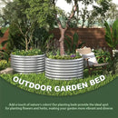 3 Pack 2x2ft Galvanized Raised Garden Bed Outdoor, Metal Garden Bed for Vegetables, Above Ground Garden Box for Flower, Steel Raised Beds for Gardening - 2FTx2FTx10inch by GreenHaven Gardens