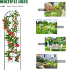 4 Pack Metal Garden Trellis for Climbing Plants,Green Metal Garden Trellis for Vines Plant Rose Vegetable Support,Large Decorative Outdoor Trellis by GreenHaven Gardens