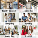Laundry Bag Backpack, 125L Extra Large Travel with Shoulder Straps, Adjustable & Extendable Design, Laundry Hamper Bag with 3 Pockets for Laundromat, College, Travel, Camping (Brown) by TinyTreasures Baby Boutique