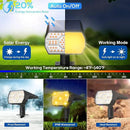 NYMPHY Solar Lights Outdoor Waterproof IP68, 56 LED 3 Lighting Modes Solar Powered Garden Yard Spot Solar Lights for Christmas Outside Landscape- 6 Pack (Warm White) by CozyNest Decor