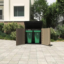 HOMSPARK Storage Shed Weather Resistance, Multi-Purpose Outdoor Storage Cabinet for Backyards and Patios, Horizontal Storage Shed for Lawnmower, Patio Accessories (Coffee, Large - 26 cu.ft) by GreenHaven Gardens