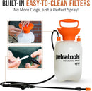 Petratools 1 Gallon Pump Sprayer – HD101 Garden Sprayer for Weeds, Lawn Care & Pesticides – 52” Long Hose, 2 Nozzles & Easy Carry Handle – Durable & Lightweight by GreenHaven Gardens