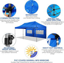 COBIZI 10x20 Canopy with Sidewalls, Heavy Duty Party Tent Pop up carpas para Fiestas, Tents for Parties, Wedding, Outdoor Ez up Foldable Portable Canopy Tent with Wheeled Bag, Blue(Windproof Upgrade) by GreenHaven Gardens