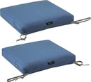 Classic Accessories Ravenna Water-Resistant 21 x 19 x 3 Inch Patio Seat Cushion, Empire Blue, Chair Seat Cushion by GreenHaven Gardens