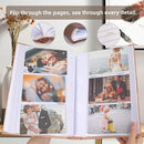 RECUTMS Photo Album with Writing Space 4x6 300 Pockets Photo Book,Leather Cover Picture Album with Memo Areas for Wedding Anniversary Family Baby Couple Valentines Graduation Travel (Light Coffee) by TinyTreasures Baby Boutique