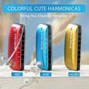 BabyFat 7 Hole Blues Mini Harmonica Set,Diatonic Harmonica with free lanyards,Gifts for Kids and Beginners,Easy-playing Musical Instrument(A Key） by TinyTreasures Baby Boutique