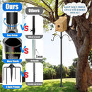 QwayHome【New Upgrade】 80In Smart Bird House Poles, 1Inch Dia Poles, Outdoor Bird Feeder Pole Mount Kit for Smart Bird Feeder & Wooden Birdhouse & Weather Station, Heavy Duty, Adjustable, 5-Prong Base by GreenHaven Gardens