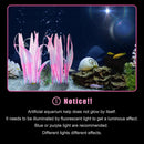 Kaiyuan Dynasty 2pc Aquarium Decor Plastic Plants Fish Tank Artificial Plants Glowing Aquarium Kelp Move with Water Flows Soft Silicone Aquatic Seaweed,7inch,Pink by GreenHaven Gardens