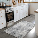 Entryway Rug 2x3 Grey Rug, Washable Abstract Small Rugs Non-Slip Low Pile Throw Rugs for Kitchen Floor, Front Door, Bedroom Bedside by TinyTreasures Baby Boutique