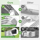 Galvanized Raised Garden Bed- 2Pcs 2x2x1FT Metal Planter Boxes Outdoor | Round Steel Raised Bed Kit & Fire Pit Ring for Gardening with Protective Tape, Gloves for Vegetables, Flower (Sliver) by GreenHaven Gardens