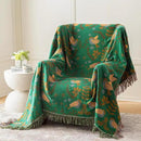 MSGKV Cotton Bed Blanket for Couch and Sofa Blankets for Living Room Bedroom Floral and Birds Throw 80"x90" Breathable Cozy Boho Blankets by CozyNest Decor