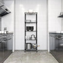 Seville Classics UltraDurable Heavy Duty NSF Solid Steel Wire Rack Storage Unit, Organizer for Garage, Warehouse, Office, Restaurant, Classroom, Kitchen, Black, 5-Tier Shelving, 24" W x 18" D by CozyNest Decor