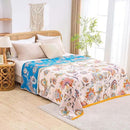 Boho Throw Blanket for Bed, 100% Cotton Soft Rustic Quilt Fall Blanket, 60"x80" Floral Printed Farmhouse Decor Bed Blankets, All Season Rustic Reversible Bohemian Throw Quilt by CozyNest Decor