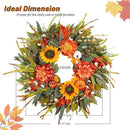 Fall Wreaths for Front Door 24 Inch Fall Wreath with Pumpkins, Sunflowers & Berries – Outdoor Autumn Wreath for Porch, Thanksgiving, Halloween & Harvest Decor by CozyNest Decor