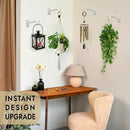 RTZEN Plant Hangers Outdoor or Indoor - Wrought Iron Metal Hanger Indoor Hook - Heavy Duty Wall Bracket Hooks for Hanging Plants Baskets Lanterns Wind Chimes - 2 Pack (White Shepherds Hooks) by GreenHaven Gardens
