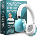 Puro Sound Labs PuroQuiet Plus Noise Cancelling Headphones for Kids, Bluetooth Kids On Ear Headphones with Mic, Lightweight On-Ear Design, Studio-Grade Sound (Teal) by TinyTreasures Baby Boutique