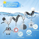 High Contrast Baby Toys - Black & White Hanging Toys for Car Seat, Stroller & Crib | Newborn Essentials 0-6 Months | Perfect by TinyTreasures Baby Boutique