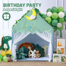 Wilwolfer Kid Tent with Mat, Star Lights - Kids Play Tents for Toddlers Kids Tents Indoor Playhouse - Princess Tent for Girls Toy House Gift (Green with Mesh) by TinyTreasures Baby Boutique