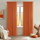 MIULEE 2 Panels Orange Back Tab Blackout Curtains 84 Inch Length for Living Room Bedroom Privacy, Rod Pocket/Pinch Pleated Fall Thermal Insulated Room Darkening Light Blocking Curtains 84 Inches Long by TinyTreasures Baby Boutique