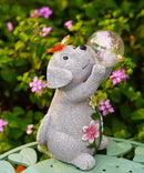 Solar Funny Dog Statue for Garden: Outdoor Sculptures with Ball Lights and Butterfly Clearance Lawn Ornaments Yard Porch Patio Balcony - Gifts for Mom Grandma by GreenHaven Gardens