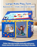 Kids Play Tent, Toddler Tent for Kid Indoor & Outdoor, 48.5"x39.4"x48.5" Playhouse Tents with Complete Toys Set, Kids Tent 3 Window, Lights and 5 Balloons by TinyTreasures Baby Boutique