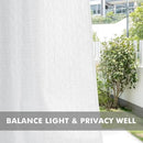 HolidayIdeas 4 Panels Linen Outdoor Curtains for Patio Waterproof White Curtains 84 Inch Length-Outside Curtains Weatherproof, Privacy for Pergola, Porch, Gazebo-54 Wide x 84" Long by CozyNest Decor