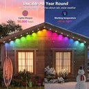 Permanent Outdoor Lights for House,50FT Eave Lamps with 30 RGB LED,IP67 Waterproof Year-Round Outdoor Decorative Lights with APP & Remote Control for Garden Party Christmas Holidays by GreenHaven Gardens