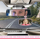 360-Degree Baby Car Mirror for Rear-Facing Seats,Kids Safety Mirrors with Tool-Free Installation,Kids Rear View Mirror BPA-Free Shatterproof & ASTM Certified (Adjustable 14"-22") (PINK) by TinyTreasures Baby Boutique