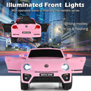 Costzon Ride on Car, 12V Licensed Volkswagen Beetle Battery Powered Vehicle w/Remote Control, Spring Suspension, Lights, USB, Horn, Music, 4 Wheeler for Boy Girl Gift, Electric Car for Kids, Pink by TinyTreasures Baby Boutique