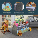 Extra Large Toy Storage Organizer with Lid - Sturdy, Collapsible Toy Chest Storage Box with Cute Design - Toys Bin with Dividers for Kids, Boys, Girls, Nursery, Bedroom, Play room 37"x16"x14" by CozyNest Decor