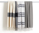 Amazon Basics Room Decor Throw Blanket, Lightweight and Cozy in Polyester, Ivory With Blue Cross-check Pattern, 50"x 60" by CozyNest Decor